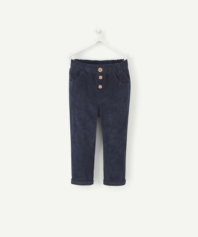 CategoryModel (8824437670030@2163)  - PANTALON DROIT BÉBÉ GARÇON CÔTELÉ BLEU MARINE