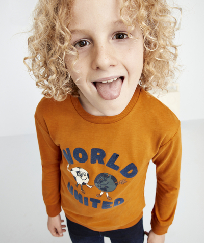 CategoryModel (8826305314958@492)  - HET ORANJE T-SHIRT MET ANIMATIES VAN GERECYCLEDE VEZELS VOOR JONGENS