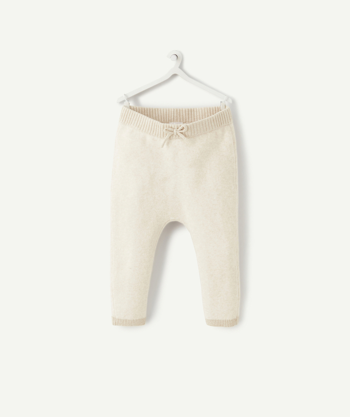   - PANTALON CONFORT ÉCRU AVEC DÉTAILS PAILLETÉS BÉBÉ FILLE