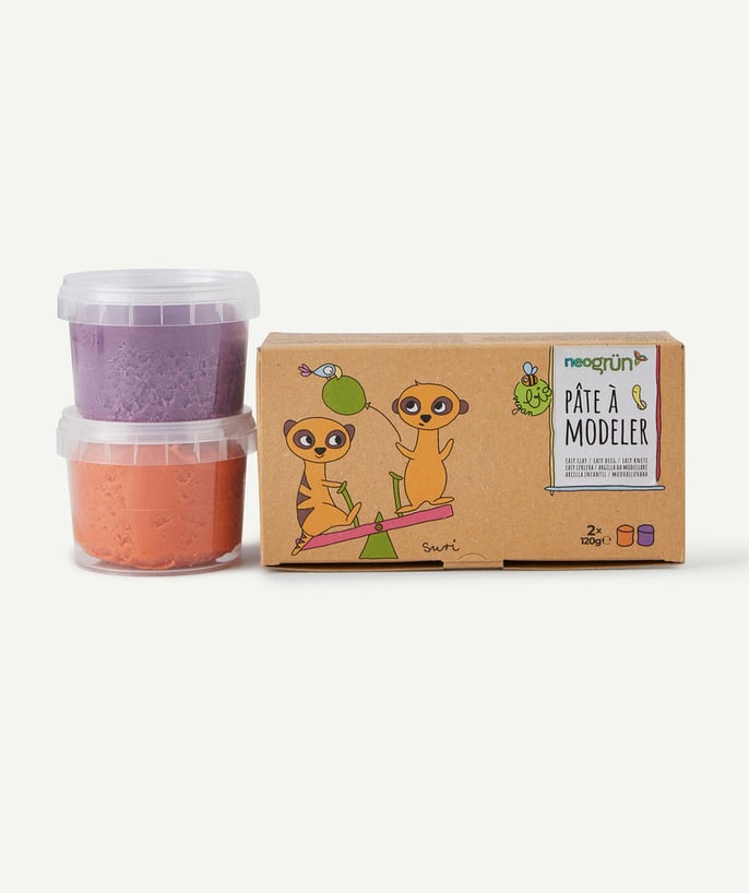   - PÂTE À MODELER ORANGE ET VIOLETTE ENFANT