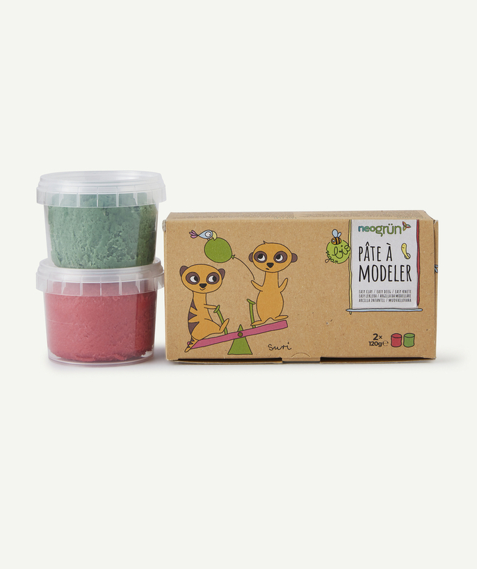   - PÂTE À MODELER VERTE ET ROUGE ENFANT