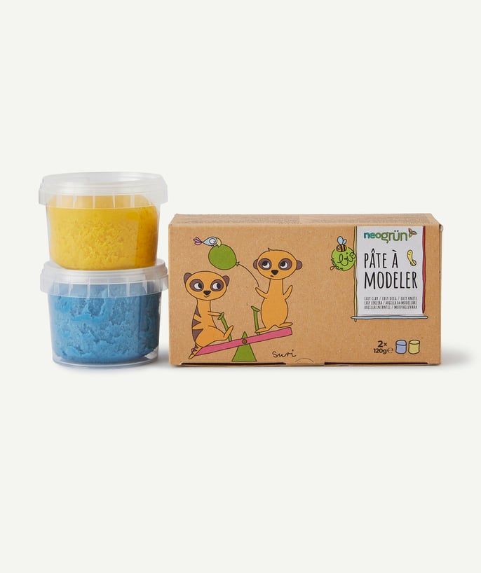   - PÂTE À MODELER JAUNE ET BLEUE ENFANT