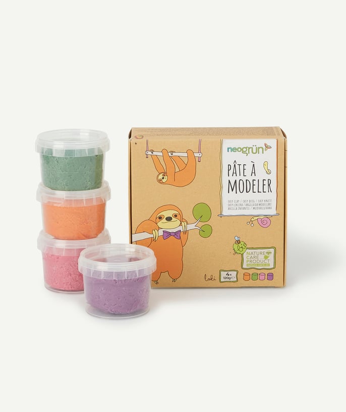   - COFFRET 4 POTS DE PÂTE À MODELER ENFANT