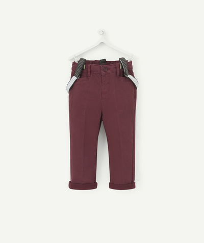 CategoryModel (8824668160142@154)  - BORDEAUX CHINO BROEK MET VERWIJDERBARE BRETELS, VOOR JONGENSBABY