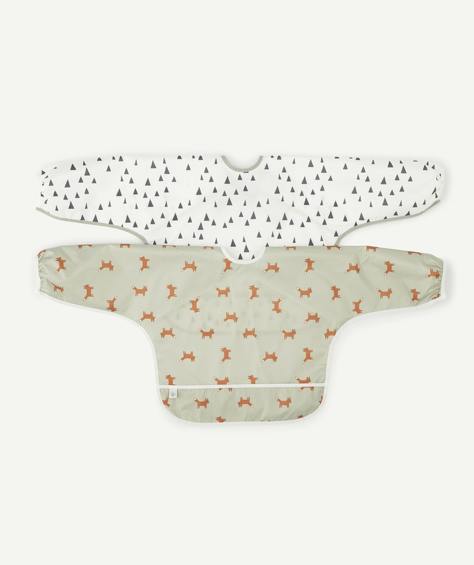   - SET VAN 2 SLABBETJES MET LANGE MOUWEN VOOR BABYJONGENS