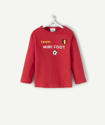 CategoryModel (8824830591118@17)  - T-SHIRT BÉBÉ GARÇON EN COTON BIO ROUGE THÈME FOOTBALL