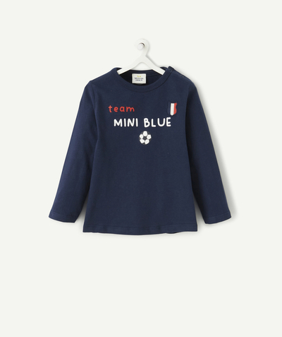 CategoryModel (8824437670030@2163)  - MARINEBLAUW T-SHIRT VAN BIOLOGISCH KATOEN, TEAM MINI BLUE, VOOR JONGENSBABY