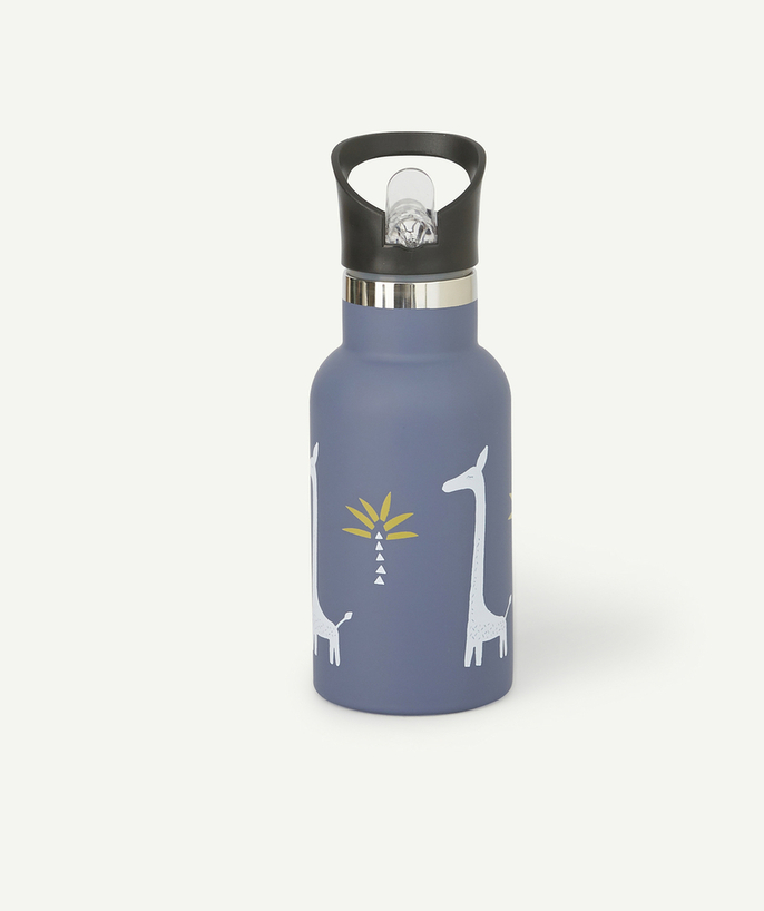   - GOURDE BLEUE MOTIFS GIRAFES 350ML ENFANT