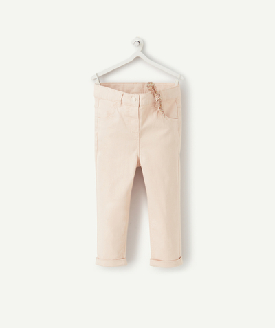 CategoryModel (8824668160142@154)  - ROZE SLIM BROEK MET FLEURIGE STRIK, VOOR MEISJESBABY