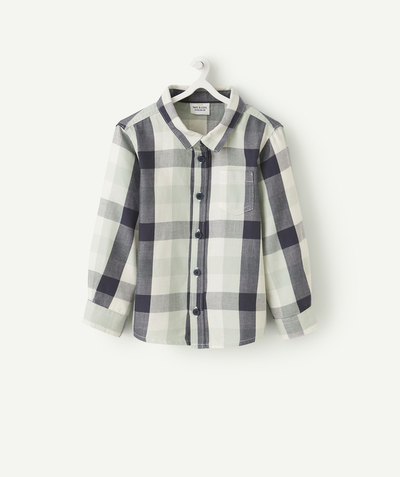 CategoryModel (8821758034062@1215)  - CHEMISE À CARREAUX BÉBÉ GARÇON VERT ET BLEU MARINE