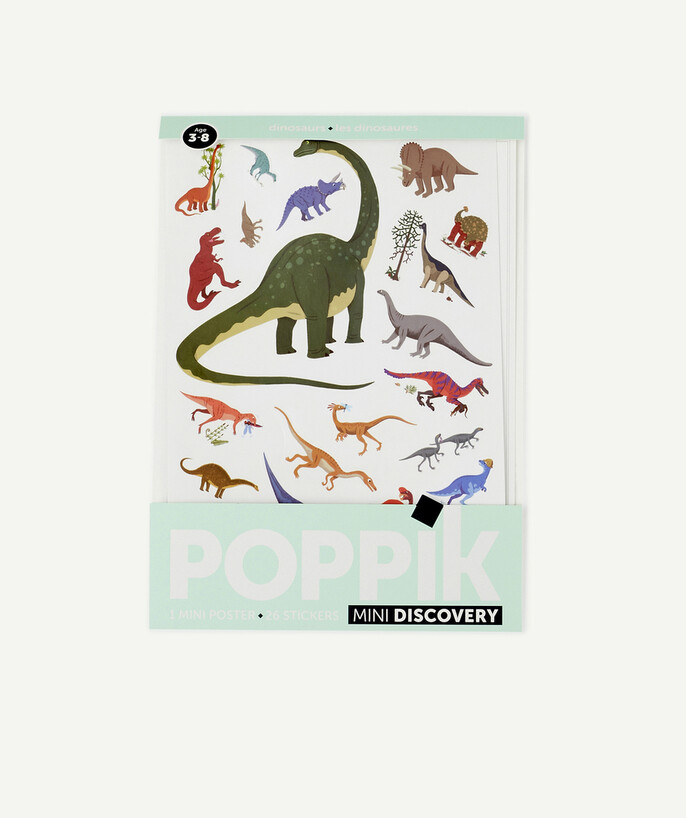   - MINI POSTER DINOSAURES AVEC 26 STICKERS REPOSITIONNABLES