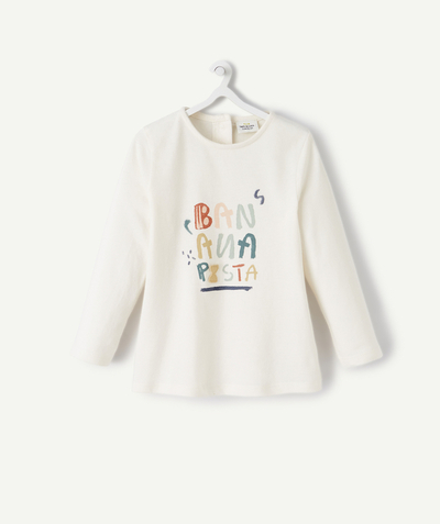 CategoryModel (8824437702798@1095)  - T-SHIRT EN COTON BIOLOGIQUE BLANC PASTA BÉBÉ FILLE