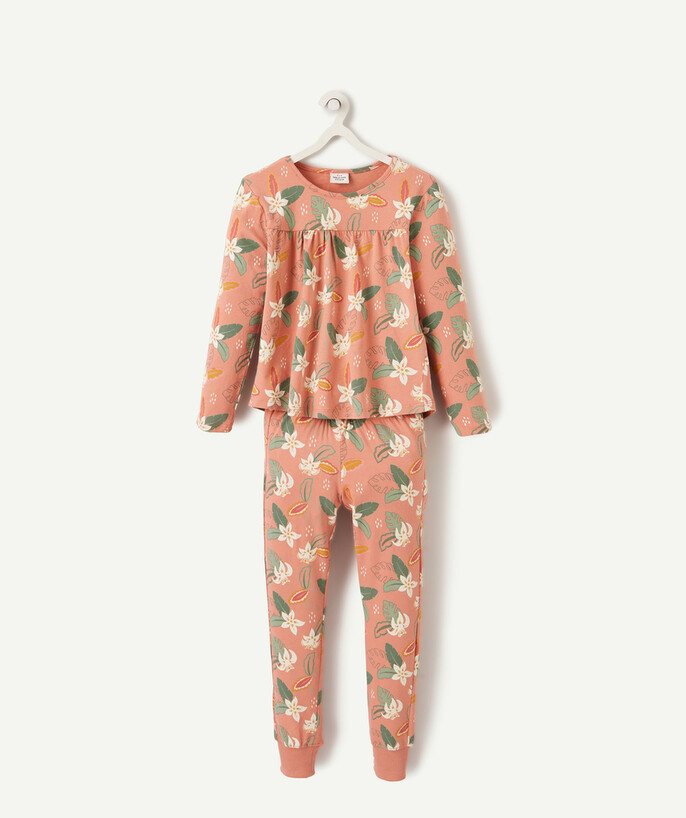   - ROZE PYJAMA VAN BIOLOGISCH KATOEN, MET FLEURIGE PRINT