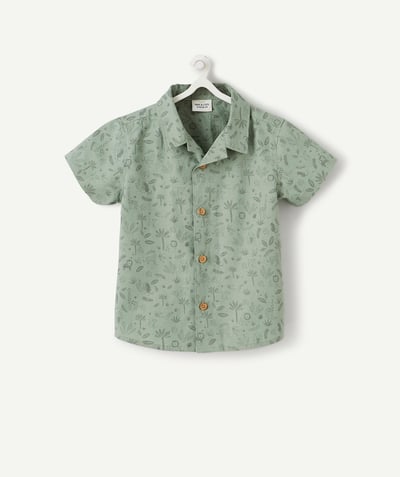 CategoryModel (8821755183246@1461)  - LA CHEMISE VERTE MANCHES COURTES AVEC ANIMATION SAVANE