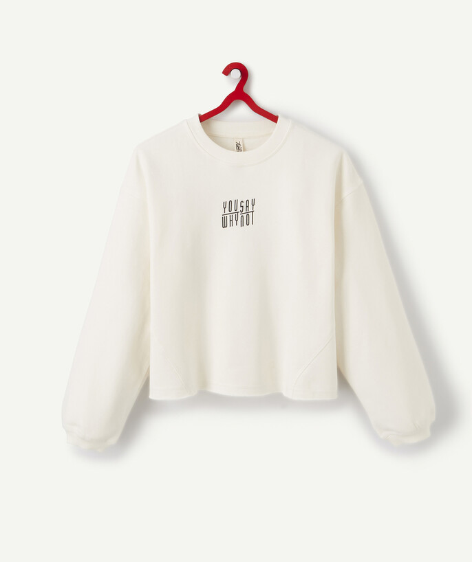   - LE SWEAT ÉCRU AVEC MESSAGE 