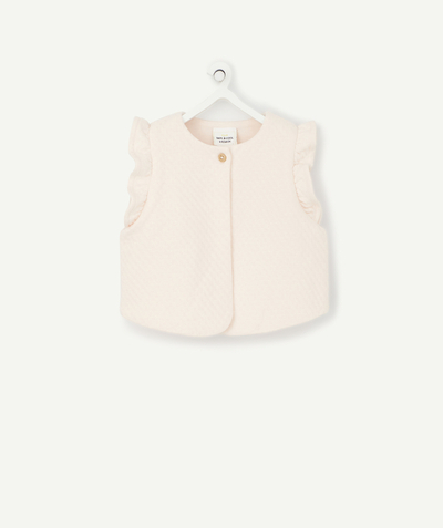 CategoryModel (8825223807118@16)  - CARDIGAN SANS MANCHES BÉBÉ ROSE EN REMBOURRAGE RECYCLÉ