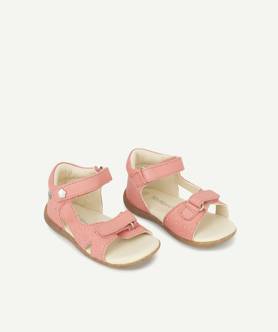 CategoryModel (8826108674190@5)  - SANDALEN VAN ROZE LEER, MET KLITTENBANDEN