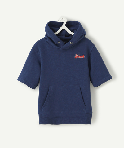 CategoryModel (8826371309710@59)  - LE SWEAT BLEU MARINE MANCHES COURTES À CAPUCHE