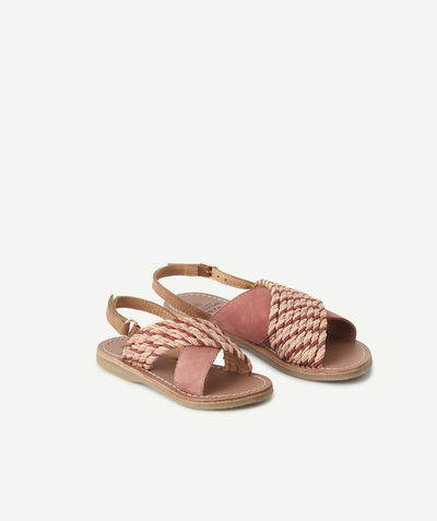 CategoryModel (8821764587662@20827)  - ROZE EN GOUDEN KLEU, LEDEREN SANDALEN