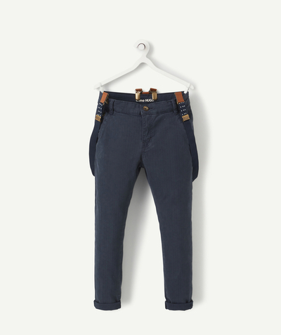 CategoryModel (8826370850958@100)  - HUGO, MARINEBLAUWE CHINO BROEK MET VERWIJDERBARE BRETELS