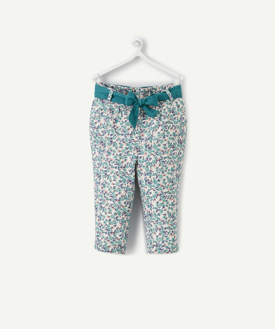 CategoryModel (8824668160142@154)  - LE PANTALON FLUIDE FLEURI AVEC CEINTURE EN BRODERIE ANGLAISE