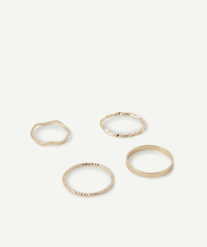   - SET VAN 4 GOUDEN KLEUE RINGEN