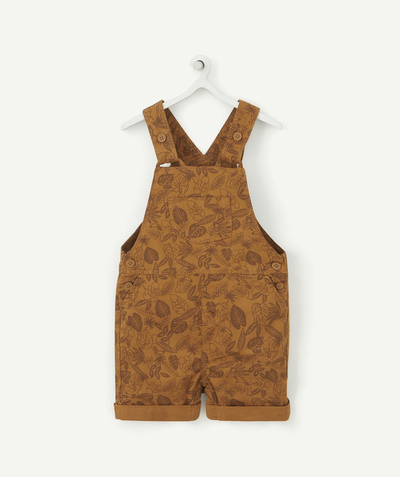 CategoryModel (8821758296206@2656)  - SALOPETTE BÉBÉ GARÇON OCRE AVEC IMPRIMÉ FEUILLAGE