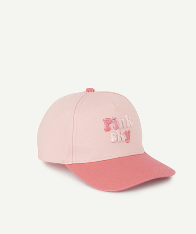 CategoryModel (8824502943886@29)  - CASQUETTE FILLE EN COTON ROSE AVEC MESSAGE BRODÉ