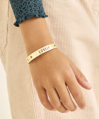 CategoryModel (8825682591886@8)  - BRACELET JONC FILLE COULEUR DORÉE ET ÉTOILÉ AVEC MESSAGE