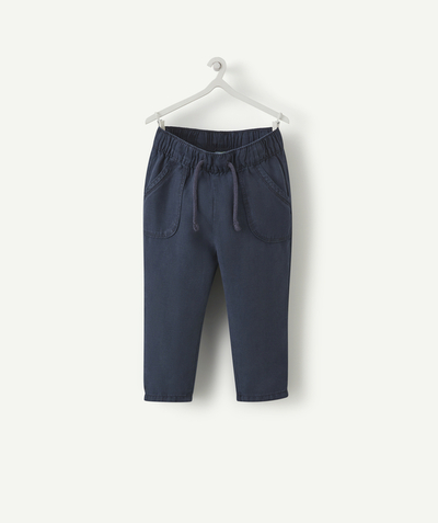 CategoryModel (8824437670030@2163)  - PANTALON FLUIDE BÉBÉ GARÇON BLEU MARINE AVEC POCHES