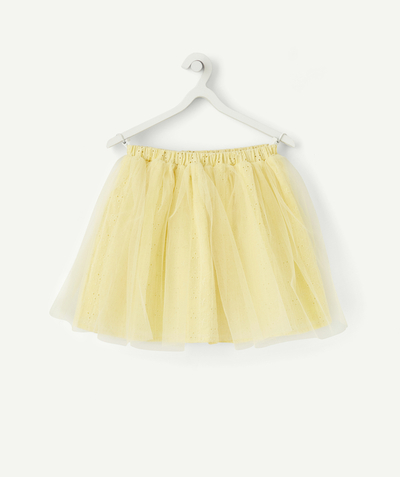 CategoryModel (8821758722190@1142)  - JUPE FILLE JAUNE AVEC BRODERIES ET TULLE