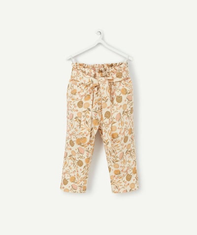 CategoryModel (8824668717198@31)  - PANTALON DROIT FLUIDE BÉBÉ FILLE EN COTON IMPRIMÉ FLEURI