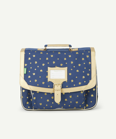 CategoryModel (8825060753550@16)  - DE MARINEBLAUWE SCHOOLTAS MET GOUDEN KLEU STIPPEN