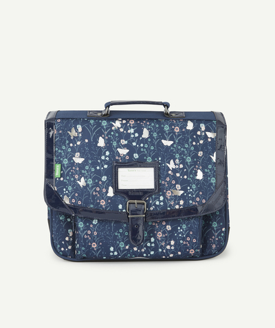 CategoryModel (8825060753550@16)  - DE BLAUWE TAS MET ZILVEREN VLINDER EN BLOEM PRINT