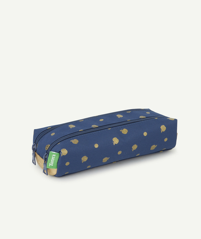 CategoryModel (8826108575886@7)  - LA TROUSSE SCOLAIRE DOUBLE BLEUE À POIS COULEUR DORÉE