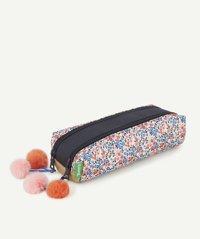   - LA TROUSSE SCOLAIRE À L'IMPRIMÉE FLEURI AVEC POMPONS