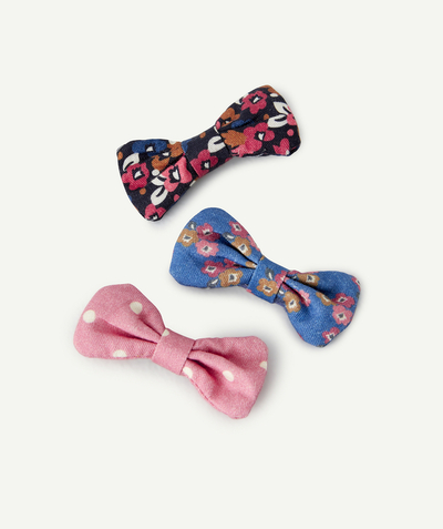 CategoryModel (8821758361742@10155)  - LOT DE 3 BARRETTES NOEUDS IMPRIMÉES FILLE