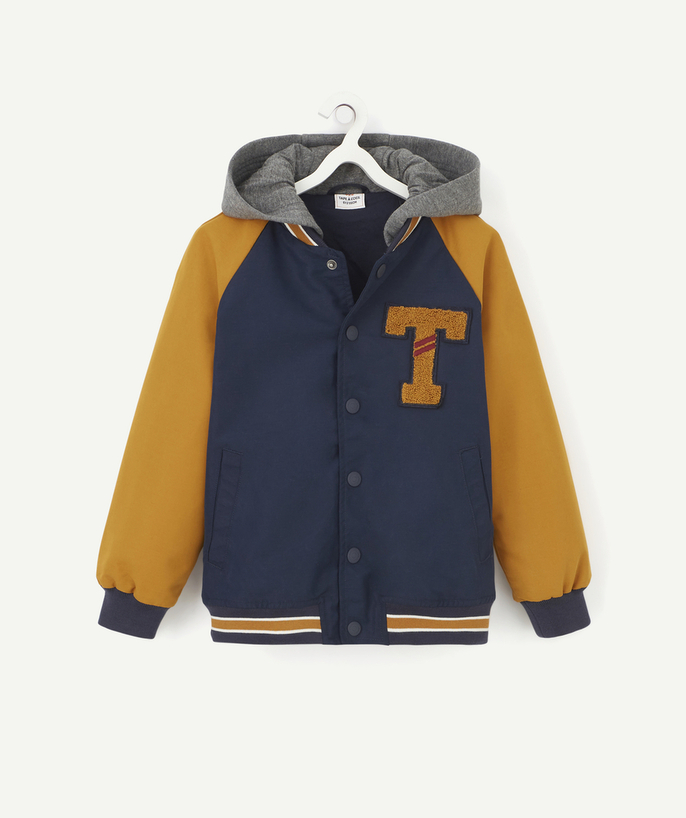   - VESTE TEDDY BICOLORE À CAPUCHE GARÇON