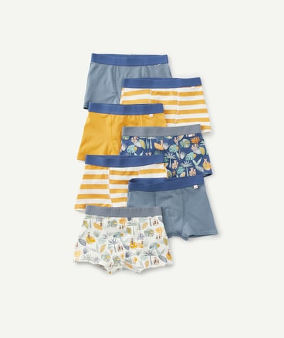 CategoryModel (8821764522126@5512)  - LOT DE 7 BOXERS EN COTON BIOLOGIQUE IMPRIMÉ JUNGLE GARÇON