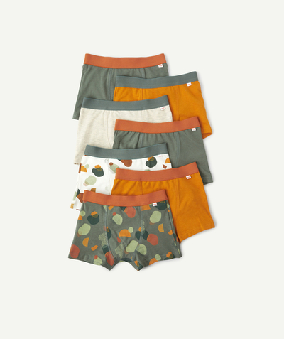 CategoryModel (8821764522126@5512)  - LOT DE 7 BOXERS IMPRIMÉS ET UNIS EN COTON BIO GARÇON