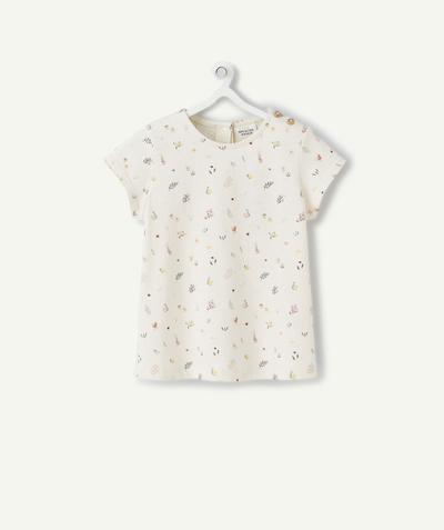 CategoryModel (8825911935118@464)  - ECRU SHIRT MEISJESBABY IN BIOKATOEN MET BLOEMENPRINT