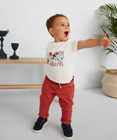 CategoryModel (8824896192654@13)  - T-SHIRT BLANC EN COTON BIO AVEC ANIMATION FRIENDS BÉBÉ GARÇON