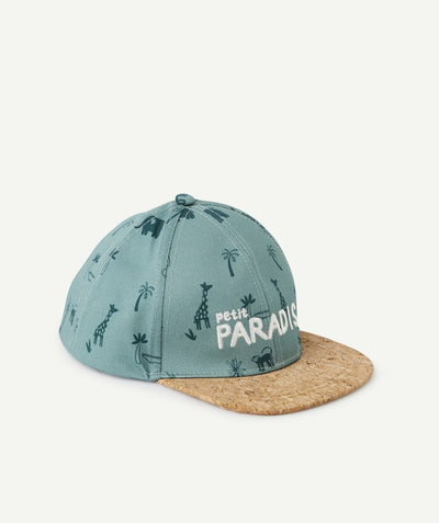 CategoryModel (8824535777422@129)  - CASQUETTE BÉBÉ GARÇON VERTE AVEC VISIÈRE EN LIÈGE