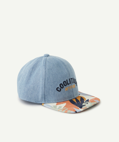 CategoryModel (8824502943886@29)  - CASQUETTE BÉBÉ GARÇON EN COTON EFFET JEAN AVEC VISIÈRE COLORÉE