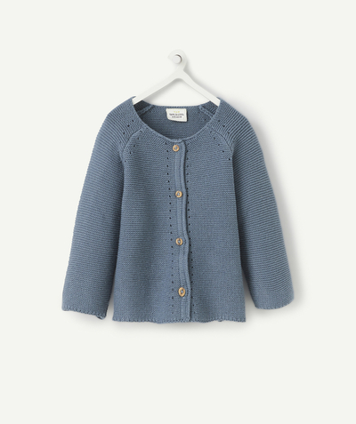 CategoryModel (8825911935118@464)  - GILET EN MAILLE BLEU GRIS BÉBÉ FILLE