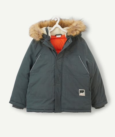 CategoryModel (8824896553102@14)  - KAKI PARKA MET CAPUCHON MET GERECYCLEDE VULLING