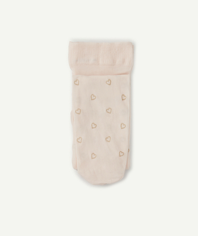 CategoryModel (8825487523982@175)  - PAIRE DE COLLANTS EN VOILE ROSE AVEC MOTIFS COEURS BRILLANTS