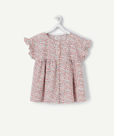 CategoryModel (8821759639694@6270)  - BLOUSE FILLE EN COTON IMPRIMÉ CERISE