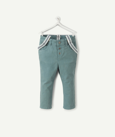 CategoryModel (8826076004494@13)  - PANTALON VERT AVEC BRETELLES BÉBÉ GARÇON