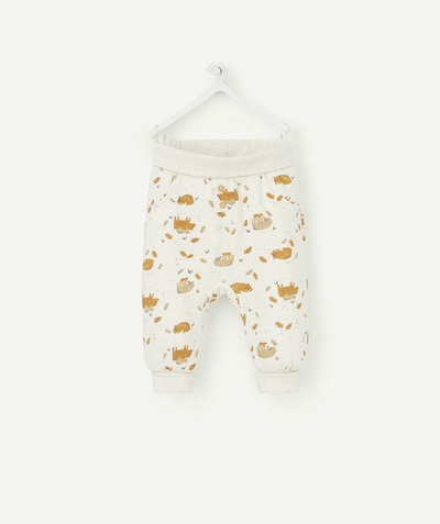 CategoryModel (8825519734926@1633)  - PANTALON SAROUEL ÉCRU IMPRIMÉ OURSONS BÉBÉ GARÇON